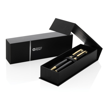Logotrade promotional gift image of: Swiss Peak Luca RCS recycled brass deluxe pen set