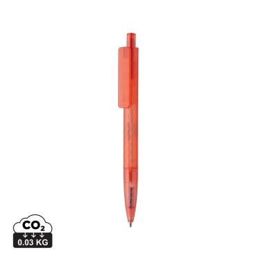 Logotrade promotional product picture of: X3 GRS recycled PC plastic pen frosted