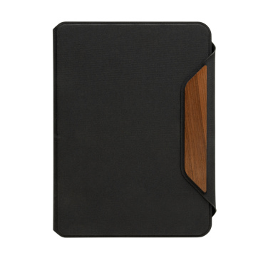 Logotrade promotional product picture of: Teri AWARE™ RPET and walnut A5 portfolio
