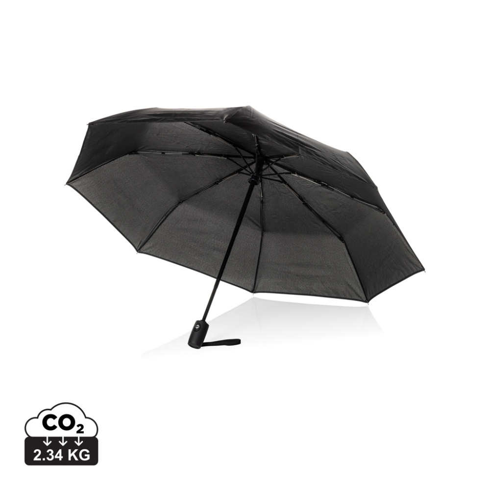 Logo trade promotional gifts image of: Swiss Peak Vito Aware™ RPET 21 inch auto open/close umbrella