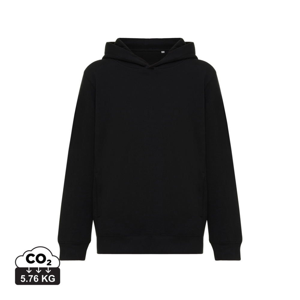 Logo trade corporate gifts image of: Iqoniq Yengo kids recycled cotton hoodie with sidepockets