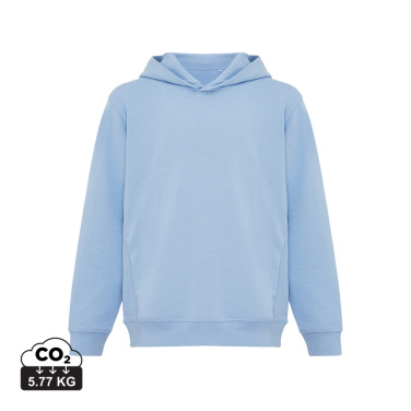 Logo trade advertising product photo of: Iqoniq Yengo kids recycled cotton hoodie with sidepockets