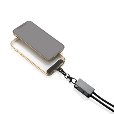 Logotrade promotional giveaway image of: Terra RCS recycled PET phone cord with dual charge cable