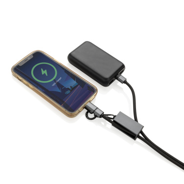 Logotrade promotional merchandise picture of: Terra RCS recycled PET phone cord with dual charge cable