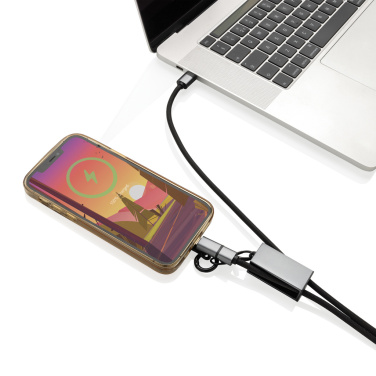 Logo trade business gift photo of: Terra RCS recycled PET phone cord with dual charge cable