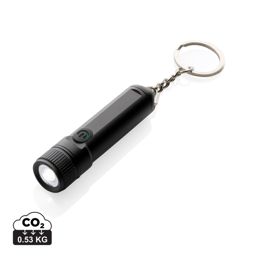 Logo trade promotional giveaways picture of: Gear X rechargeable ultra bright keychain torch