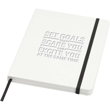 Logotrade promotional item image of: Holm A5 stone paper hard cover notebook with lined pages