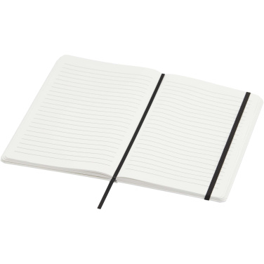 Logo trade promotional item photo of: Holm A5 stone paper hard cover notebook with lined pages