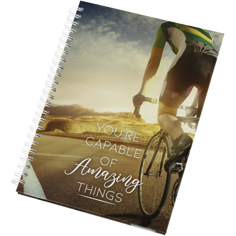 Logo trade promotional merchandise picture of: Desk-Mate® A5 hard cover undated diary