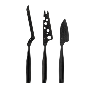 Logotrade promotional giveaways photo of: BOSKA Cheese Knife Set Monaco+ Black