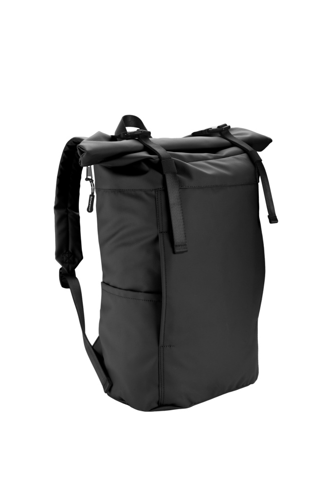 Logo trade corporate gift photo of: Rolltop backpack PEKTUSAN Schwarzwolf