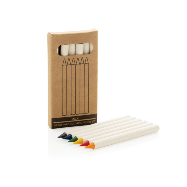 Logotrade promotional item image of: Micki GRS infinity 6pc colouring pencil set