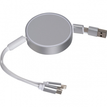 Logotrade promotional merchandise image of: Charging cable made from recycled aluminum Ostend