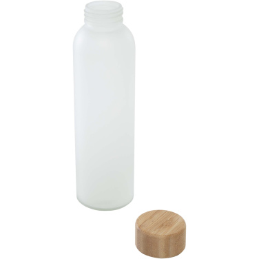 Logotrade promotional merchandise image of: Lume 500 ml matte soda lime glass bottle with bamboo lid