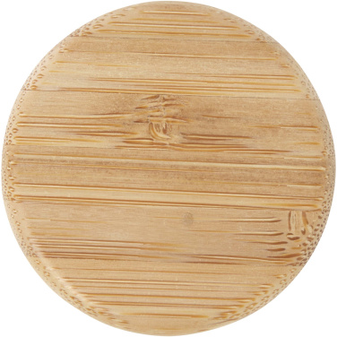 Logotrade advertising product picture of: Lume 500 ml matte soda lime glass bottle with bamboo lid