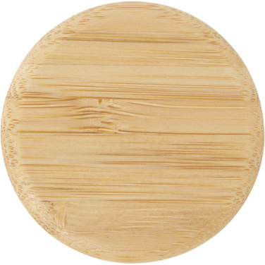 Logotrade promotional gift image of: Porto 500 ml glass water bottle with silicone handle and bamboo lid