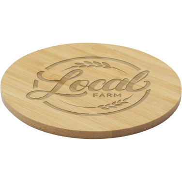 Logo trade advertising products image of: Cha bamboo coaster