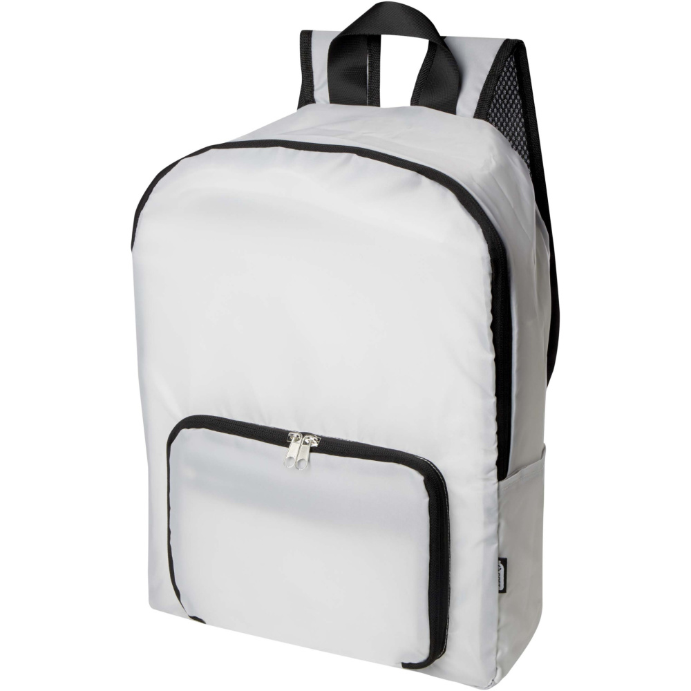 Logo trade corporate gift photo of: EcoFold RPET foldable backpack 15L