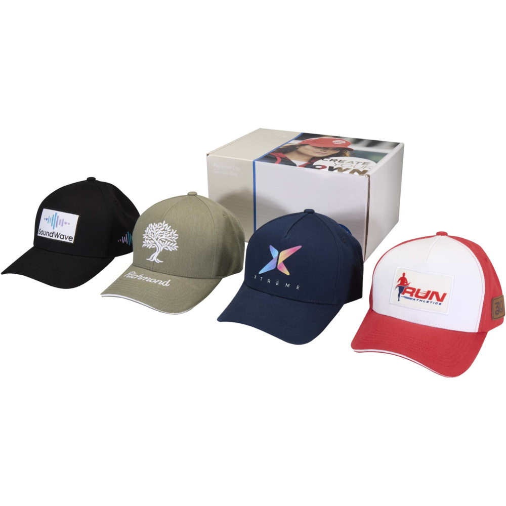 Logo trade advertising products image of: Recycled caps sample box
