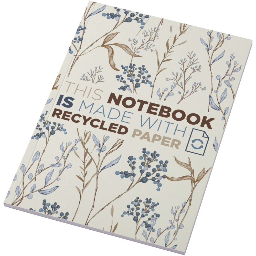 Logo trade promotional item photo of: Novella Austen A5 recycled soft cover notebook - 50 sheets
