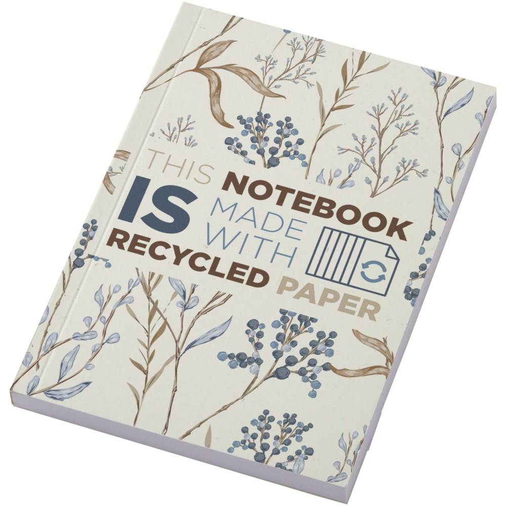 Logotrade promotional item image of: Novella Austen A6 recycled soft cover notebook - 100 sheets
