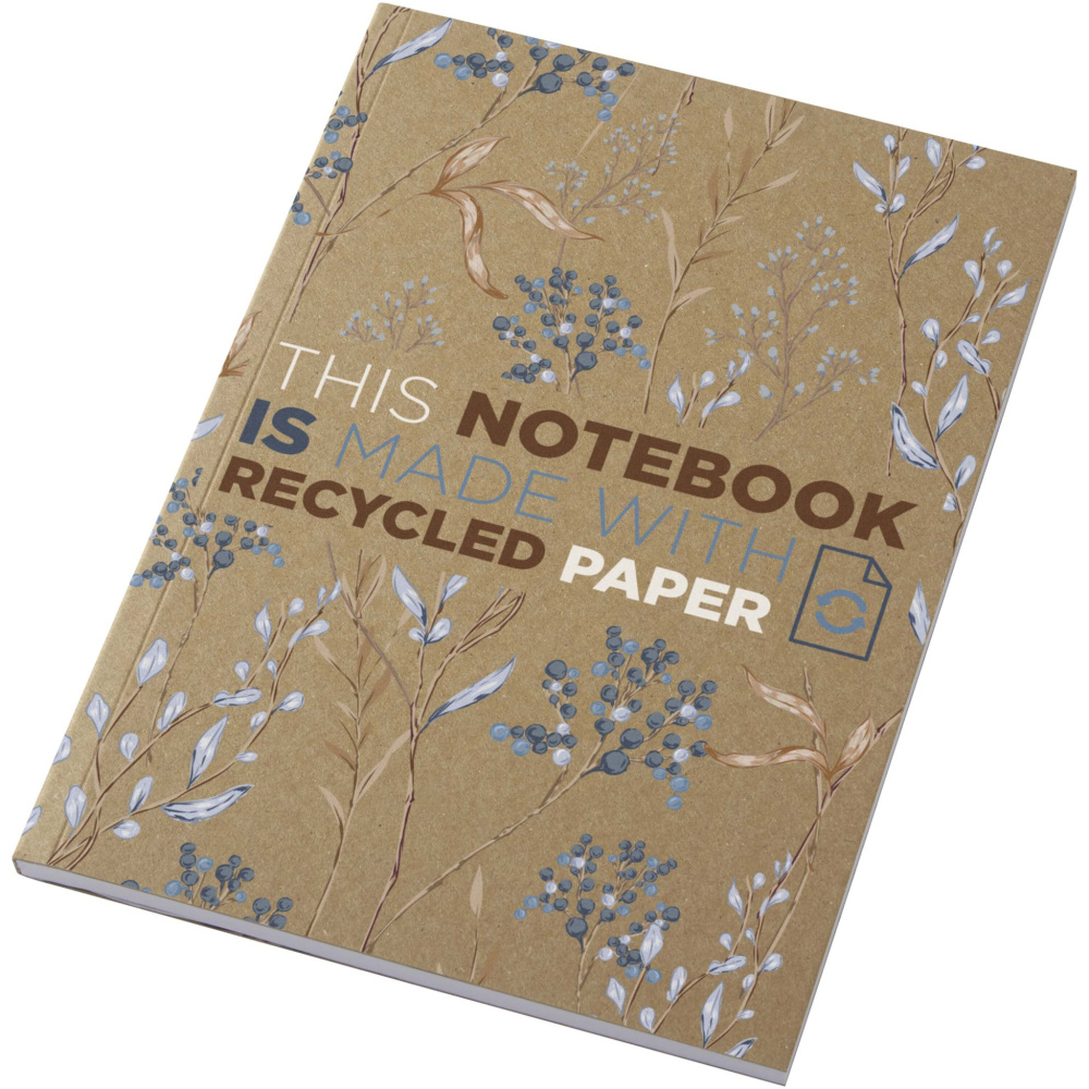 Logotrade corporate gift image of: Novella Austen A5 recycled soft cover kraft notebook - 50 sheets 