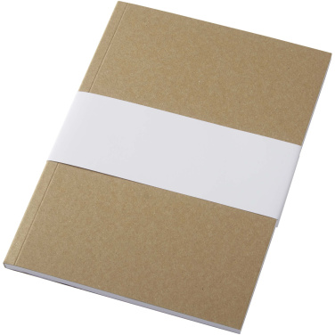 Logotrade promotional product picture of: Novella Austen A5 recycled soft cover kraft notebook - 50 sheets 