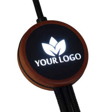 Logo trade corporate gift photo of: Cable 3in1 with illuminated logo - LH-ZM04