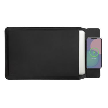 Logo trade promotional giveaways image of: Swiss Peak 15W magnetic charging laptop sleeve 14-15,6"