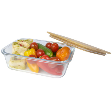 Logotrade advertising product image of: Roby glass lunch box with bamboo lid