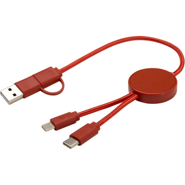 Logo trade advertising product photo of: Citala 5-in-1 recycled plastic 30 cm data sync and 27W fast charge cable