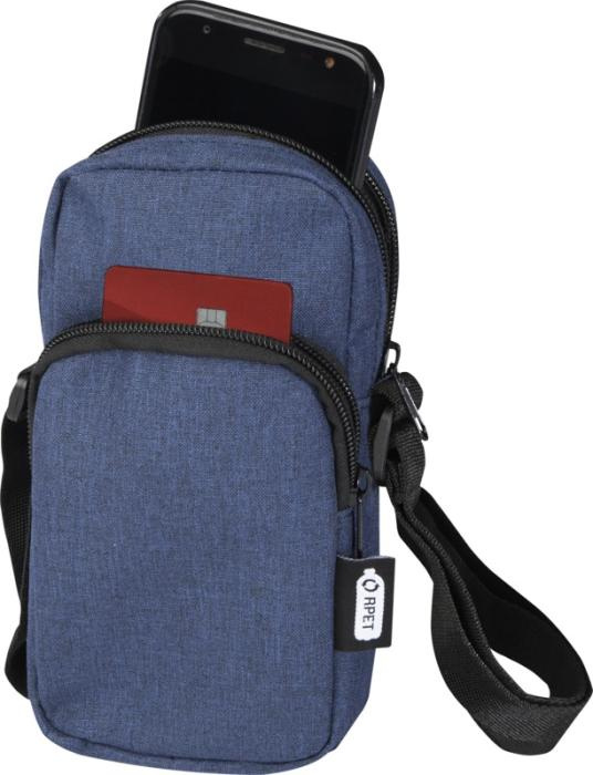 Logo trade corporate gifts image of: Ross GRS recycled phone pouch