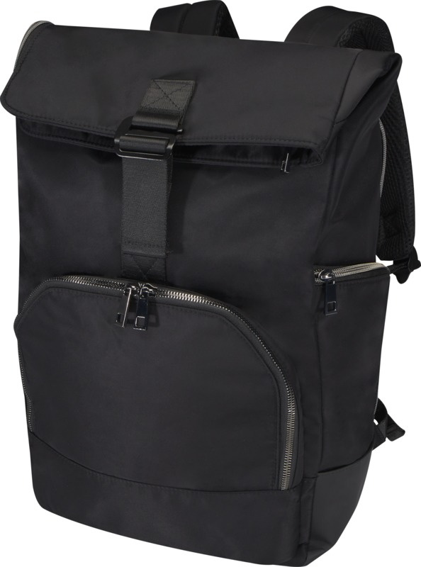 Logotrade promotional gift image of: Rhine 15” GRS recycled rolltop backpack 18L
