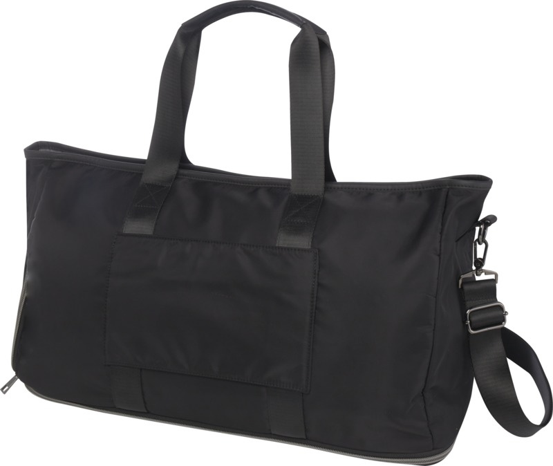 Logo trade corporate gift photo of: Rhine GRS recycled expandable duffel bag 35L