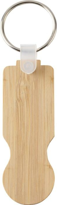 Logo trade advertising products image of: Ronan bamboo trolley keychain