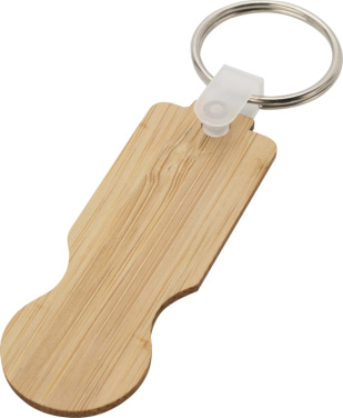 Logotrade promotional product picture of: Ronan bamboo trolley keychain