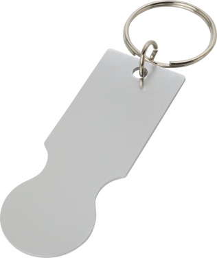 Logo trade promotional items image of: Rhea shopping cart keyring
