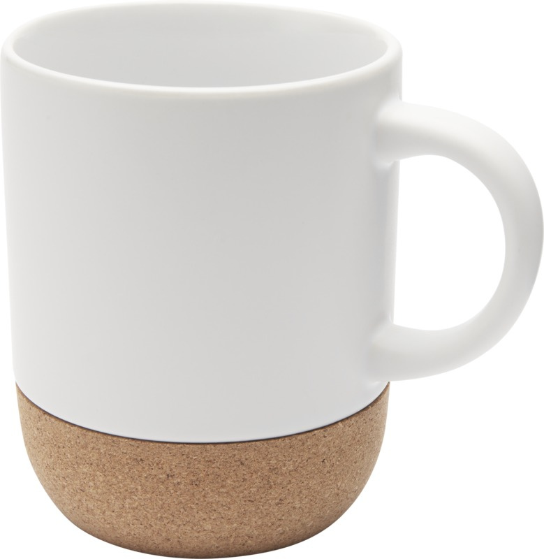 Logo trade business gift photo of: Billie 300 ml ceramic sublimation mug with cork details