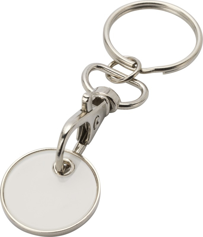 Logo trade promotional giveaway photo of: Rory keyring with trolley coin