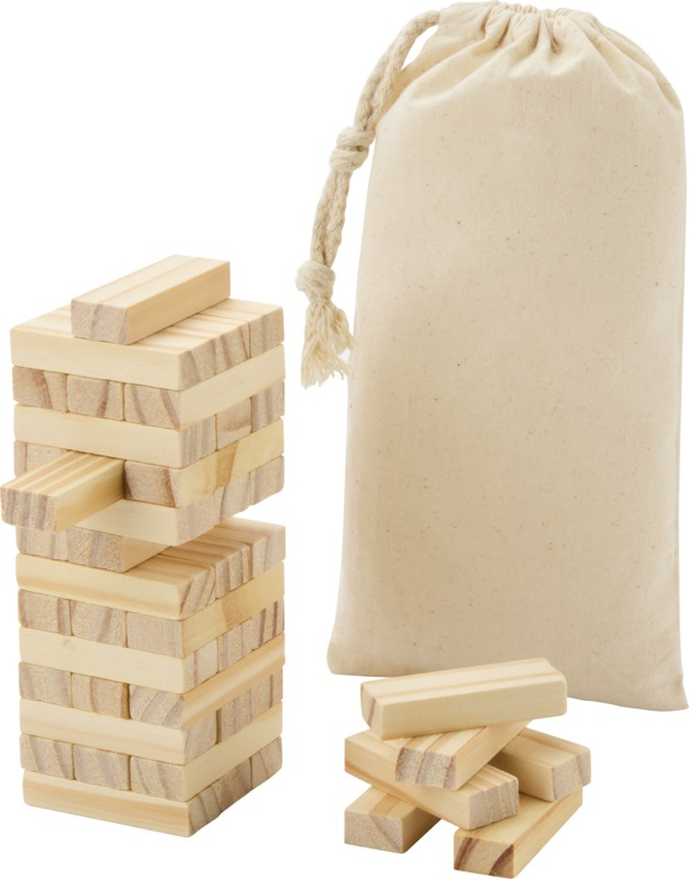 Logo trade business gift photo of: Jumble wooden toppling tower game