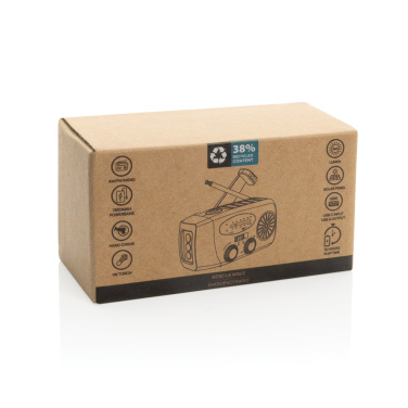 Logo trade promotional item photo of: RescueWave RCS recycled plastic emergency radio