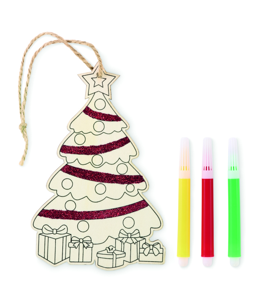 Logo trade corporate gifts image of: Christmas tree ornament