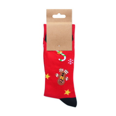 Logo trade promotional merchandise image of: Pair of Christmas socks M