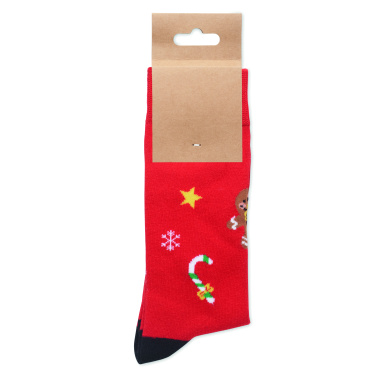Logo trade promotional gifts image of: Pair of Christmas socks L