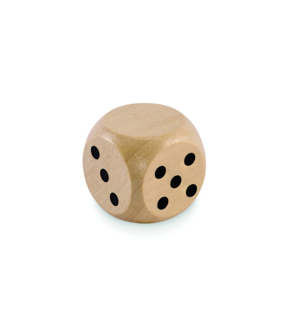 Logo trade promotional item photo of: Schima wooden dice 3cm dia