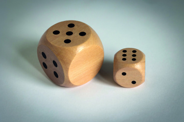 Logotrade promotional giveaway image of: Schima wooden dice 3cm dia