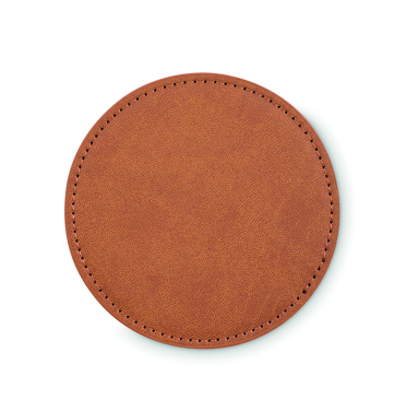 Logotrade promotional item picture of: Round coaster in PU
