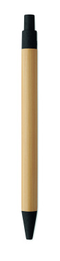 Logo trade corporate gift photo of: Push button ball pen in bamboo
