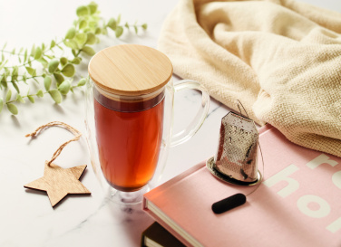 Logo trade corporate gifts picture of: Double wall glass mug 450ml