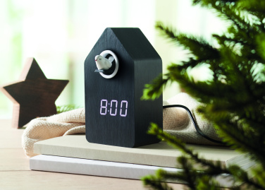 Logo trade promotional giveaways picture of: MDF cuckoo alarm clock